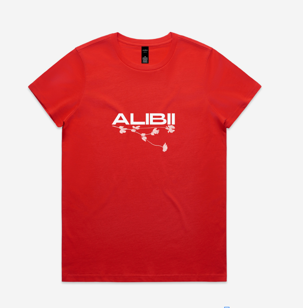 ALIBII Red Graphic T-shirt